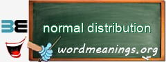 WordMeaning blackboard for normal distribution